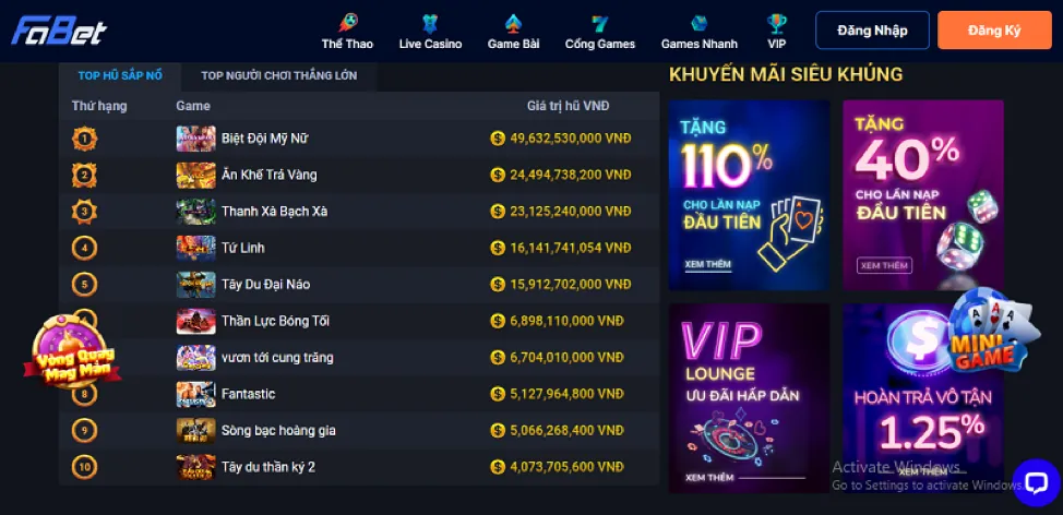 Bước 1: Truy cập trang chủ 22bet Casino và nhấp Đăng Ký